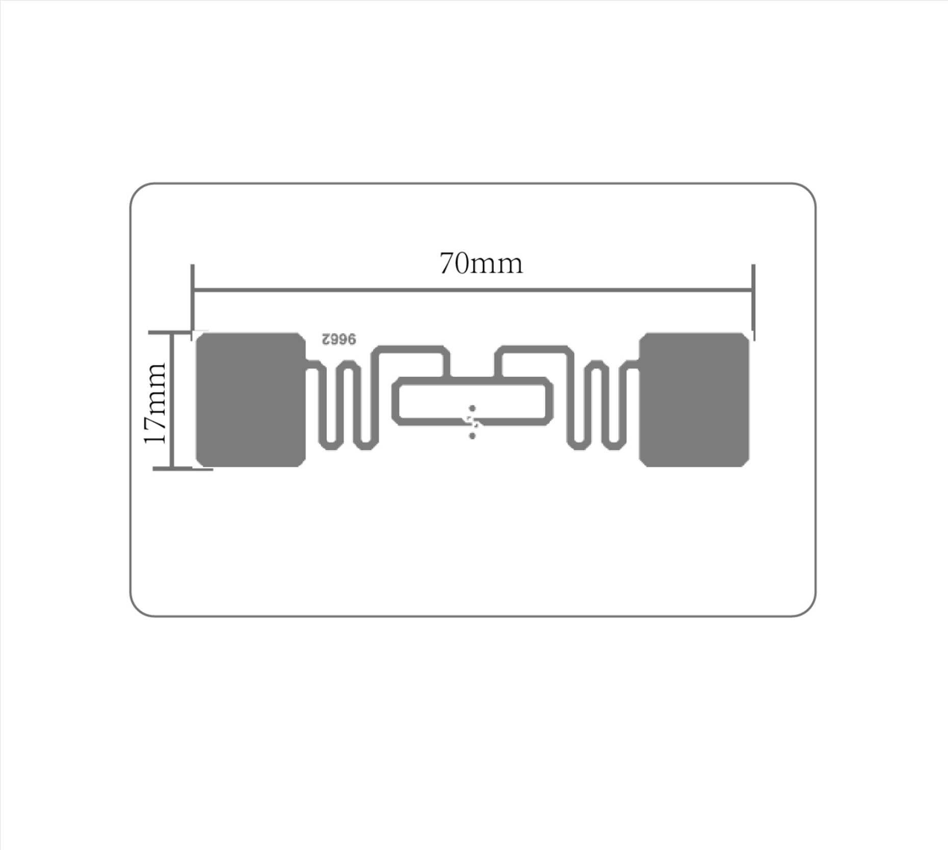 Standard PVC UHF RFID card TC8654 for Access control