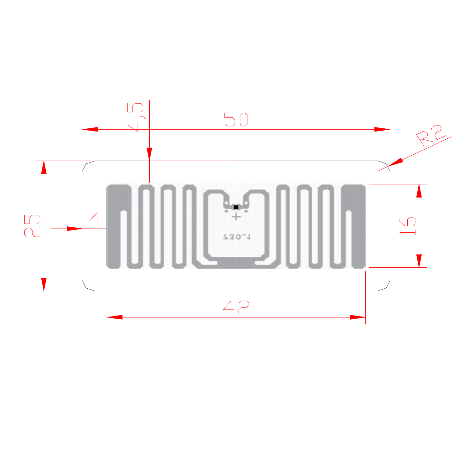 TL5025u NXP U9  UHF RFID label for Retail, Apparel, Airline baggage